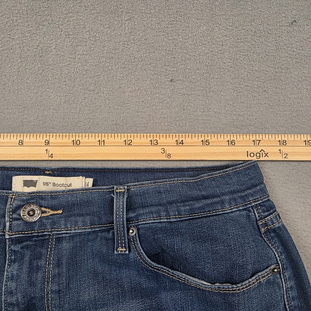 Vintage Levi's 515 Jeans Women 34x30 Low Rise Boot Cut Stretch Size 14 Y2K - Picture 3 of 10